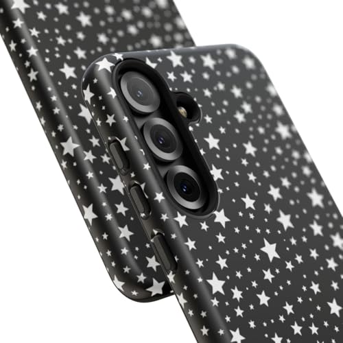 Coque rigide mate Samsung S25 Plus étoiles anti-traces de doigts noire - 2