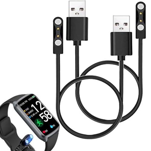 smaate smart watch Cables Compatible with Amzhero Runfit D26 1.47” Smartwatch, 2 PCs