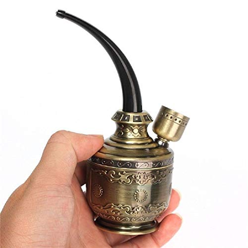 Mannioude Mini Wasserpfeife Shisha Pfeife Kräuter Unkraut Tabak Metall Hookah + 10 Siebe – Bild 4