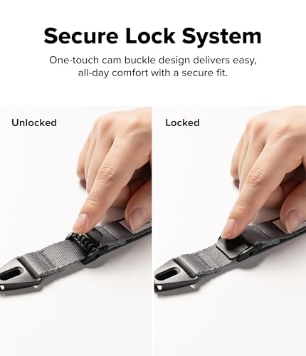 Image of Ringke Cam Buckle Phone Hand Wrist Strap [Anti Theft & Drop] Length Adjustable Lanyard for iPhone, Galaxy, Pixel Phone Case, Camera, etc. - Graphite
