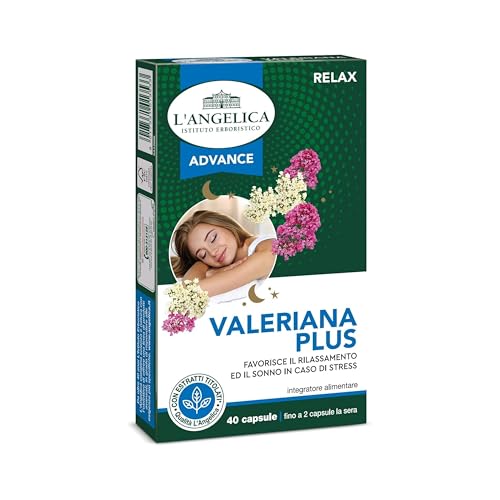 L'Angelica Advance, Valeriana Plus, Integratore Rilassante, Con Valeriana, Vegano, Senza Lattosio, 1...
