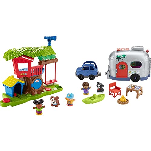 Fisher-Price Little People Swing & Share Treehouse & Little People Light-Up Learning Camper, 2-In-1 Vehicle And Interactive Playset With Lights, Music And Educational Songs For Ages 1 To 5 #TOP24