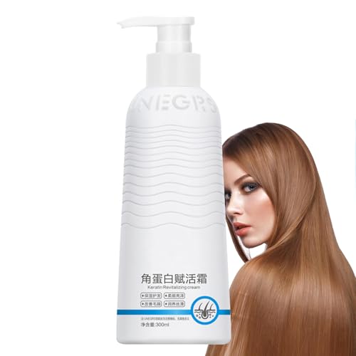 Crema de revitalización de queratina, queratin boost despertar el cabello, acondicionador de licencia para suavizar el cabello para mujeres, acondicionador de enriquecimiento (1pcs)
