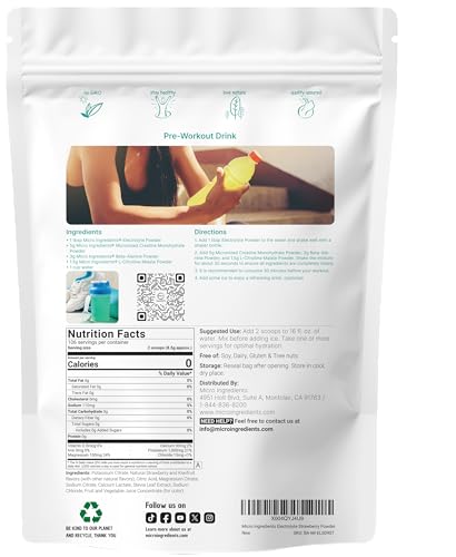 Image of Micro Ingredients Hydration Electrolyte Powder, 2 lbs (106 Servings)