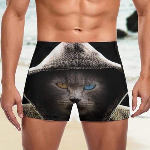 Swimming trunks homme maillot de bain imprimé chat original