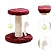 Gralara Cat Scratch Post Sisal Cat Climbing Frame for Indoor Cats, Cat Exercise Plaything Cute Cat Post with Ball Tower for Kitty, Red