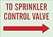 Brady 90185 Glow-In-The-Dark Self-Stick Polyester Exit & Directional Sign, 10" X 14", Legend "To Sprinkler Control Valve (W/Right Arrow)"