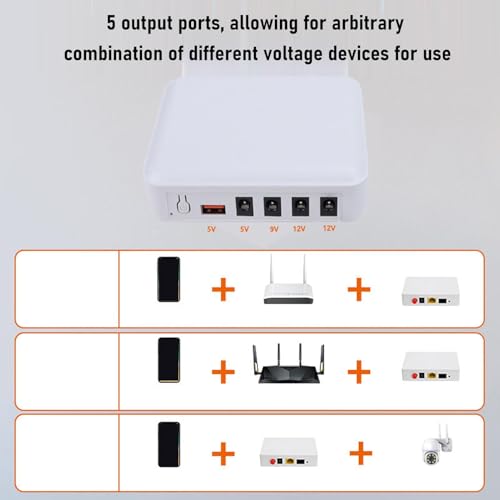 UPS 6600 mAh avec protections multiples pour routeur internet stable