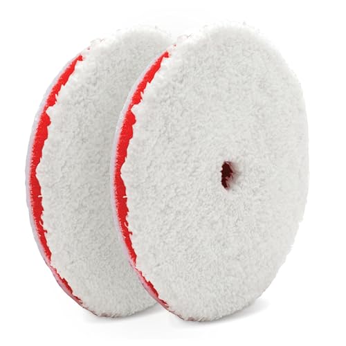Griot's Garage BOSS 6.5” Microfiber Pads for Car Polishing and Detailing, Buffing Pads for Moderate and Severe Scratch Removal, Set of 2