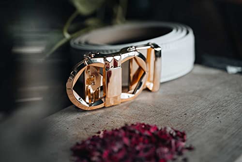 Men's Leather Designer Belt with Fashion Comfort Click Buckle Exact Fit3