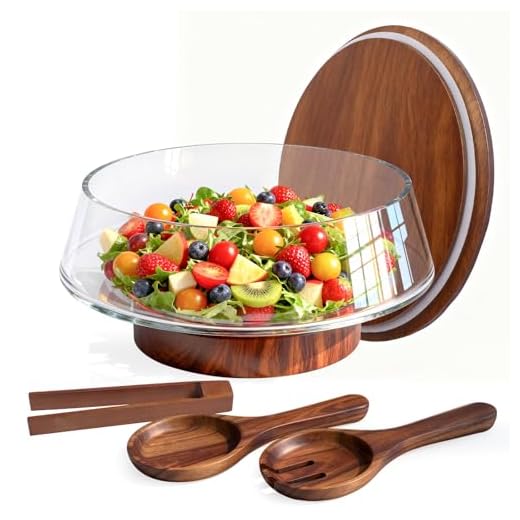 Airsent Glass Salad Bowl Set
