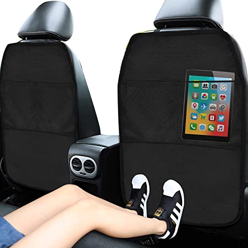 Miniatura 4 de Qooloo 2 Unidades De Protector De Respaldo Para Asiento De Coche, Impermeable, Para Niños, Organizador Para Guardar Cosas De Niños, Alfombrillas Para Patadas