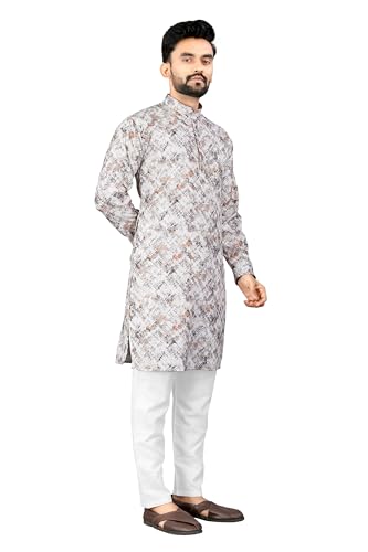 Image of Trustous Kurta Pyjamas set for Mens | Pyjamas with kurta PRINTED and classis look |KURTA Pyjamas SET