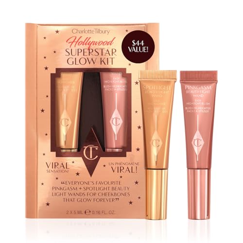 Charlotte Tilbury Beauty Light Wand Liquid Highlighter Makeup - Soft-Focus Highlighter & Blush for Cheeks - Pearlescent, Weightless Radiant Finish