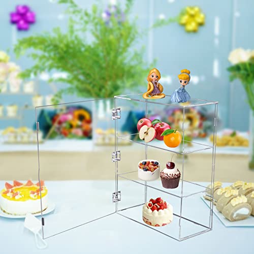 14" Clear Acrylic Display Case Bakery Pastry Display Case Donut Display Shelf Cake Cupcake Retail Display Bakery Convenience Stores Display And Keeps Fresh For Commercial Counter Top Or Party Event #TOP5