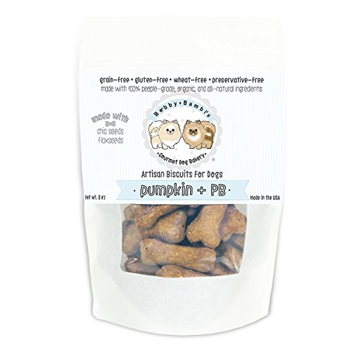Bobby Bambi'S Gourmet Dog Bakery, Pumpkin Pb Organic Dog  Grain-Free, Wheat-Free, Made In Usa With Human-Grade Ingredients, Oz  Pouch