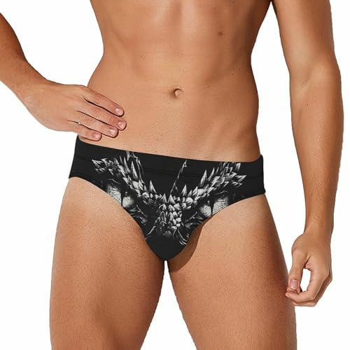 Dragon Eye Mens Swim Briefs Quick Dry Swim Trunk Bikini Underwear Swimsuit S