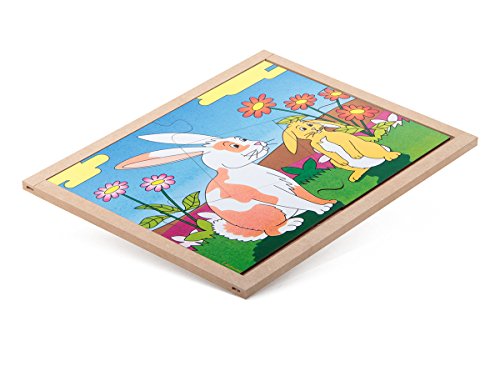 Quebra-Cabeça Animais e Filhotes Coelho Carlu Brinquedos