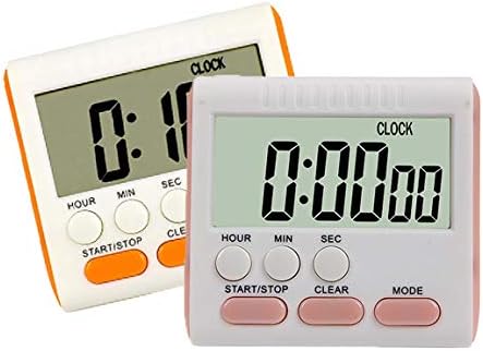 SASY Digital Kitchen Cooking Timer with Loud Alarm, Large LCD Display, Timer with Magnetic Backing and Retractable Stand, Timing Alarm Clock for Cooking 2 Unit Pack