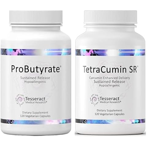Tesseract Medical Research ProButyrate Gut Health Supplement, Butyric Acid Complex & TetraCumin SR Joint Support Supplement, Sustained Release Cover