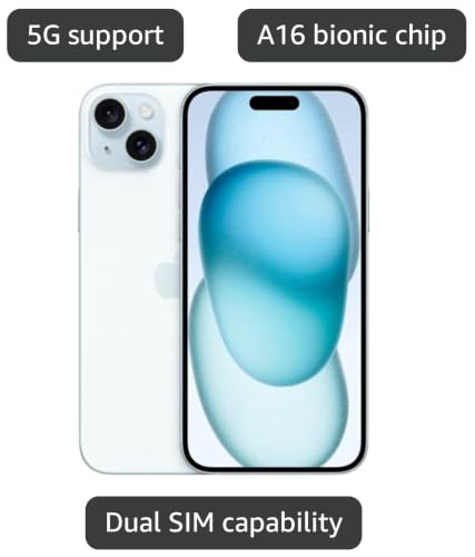 Image of Apple iPhone 15 Plus, 256GB, Blue - Locked to T-Mobile (Renewed)