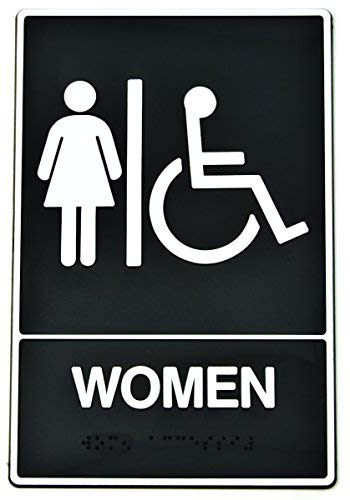 Signalisation braille Femme handicap accès claire contre la confusion