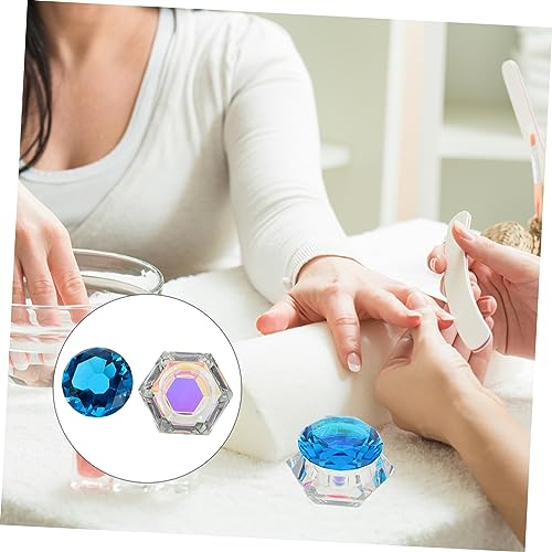 Vaso de Cristal para Uñas con Tapa, Portátil y Ligero miniatura 4