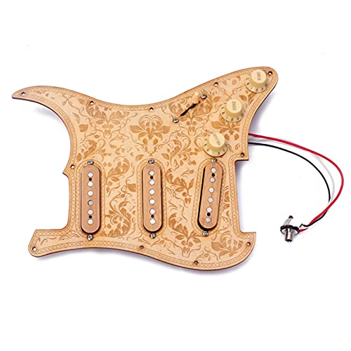 Pickguard précâblé Panneau De Guitare Électrique Plein Circuit Guitare Électrique Plaque De Protection en Bois - Les Beatles, Paul McCartney, John Lennon, RIngo Starr, George Harrison Pickguard précâblé Panneau De Guitare Électrique Plein Circuit Guitare Électrique Plaque De Protection en Bois – Image 4