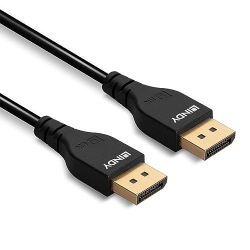 LINDY 36461 1m DisplayPort 1.4 Cable, Slim, Black - Image 3