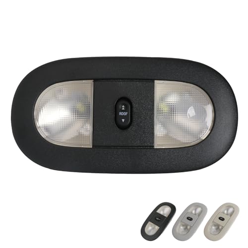 Image of TQPONLY Overhead Console LED Dome Map Light Lamp,for 2004-2008 Ford F150 Extended Cab /SuperCrew Interior Lights with Sunroof Switch (Black)
