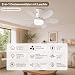KwatTsz 52CM Deckenventilator mit Beleuchtung und Fernbedienung, 5 Flügeln, DC, Deckenleuchte mit Ventilator 3 Windstufen Leiser, Dimmbar, Timer für Wohnzimmer, Schlafzimmer und Esszimmer (Mit Basis)