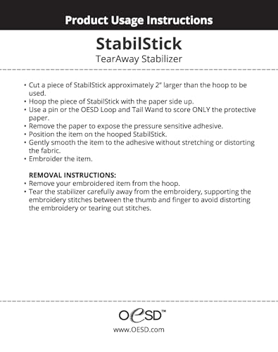 StabilStick Tearaway pour broder sans marquer les tissus fragiles - 4