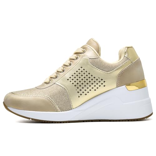 Image of Cestfini Wedge Sneakers for Women - Wedge Tennis Shoes Non-Slip Women Fashion Sneakers