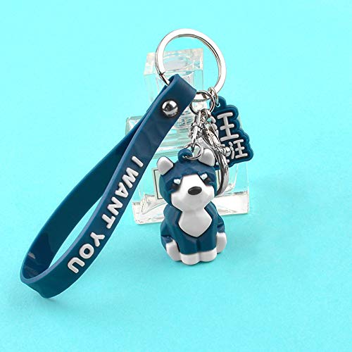 Preisvergleich Produktbild KANGDE Niedliche Silikon PVC Hund Anhänger Schlüsselanhänger Figur Puppe Spielzeug Schlüsselanhänger Halter Shiba Inu Husky Haustier Schlüsselanhänger Frauen Mädchen Geschenk Tasche Dekor
