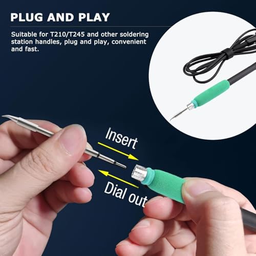 Image of C245-K8 Soldering Iron Tips, C245 Soldering Tip Compatible with T245 Soldering Station,Ideal for Repair Mobile Phone Motherboard Watch