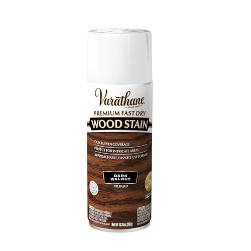Varathane Premium Fast Dry Wood Stain Spray, 10.25 oz, Dark Walnut