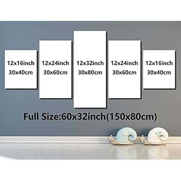 DAMEDA Dubai City Burj Khalifa Skyline View 5 stuks muur kunst foto canvas schilderij 5 panel canvas print graffiti 5 stuk auto muur kunst Voor Home Decor Stuk Uitgerekt Door Houten Frame