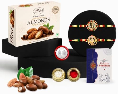 DeoDap Rakhi with Chocolate for Brother โ Golden Color Stylish Rakhi