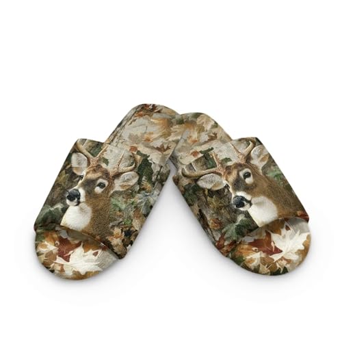 Warm House Slippers for Women Fuzzy Slippers with Flannel Sole Lightweight Open-toe House Shoes Indoor Bedroom Shoes