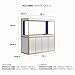 JAJALE 250 Gallon Aquarium Fish Tank LED Light Pump Freshwater Filter Upright Fishtank Stand Bundle Straight Corners Ultra Clear Tempered Glass with Complete Aquarium Setup (White with Gold Trim)