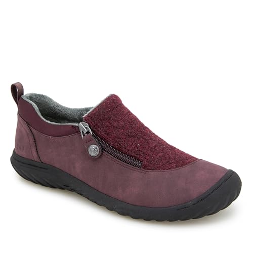 Image of JBU Women's Elodie Comfortable Casual Flexible Arch Support APMA Accepted Side-Zip Walking Flat
