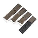 StrapHabit Hook and Loop Elastic Watch Strap - 3 Sizes for small and large wrists - Nylon Quick Release Band for men and women 18mm 19mm 20mm 21mm 22mm (Green, 21mm)