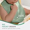 Cuddle Campus Set of 3 Silicone Bibs for Babies & Toddlers,Soft Adjustable Bibs with Pocket Food Catcher for Baby Girl,Boy(Set 1) #3