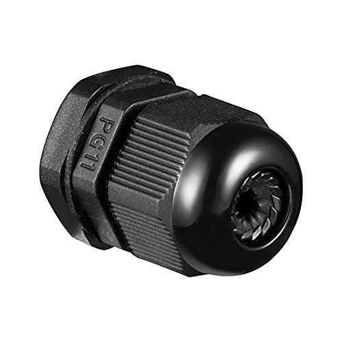 Uxcell 10 Pcs Pg11 Waterproof Ip68 Nylon Cable Gland Joint Adjustable Locknut For 5Mm-10Mm Dia Cable Wire With Rubber O Ring #TOP2