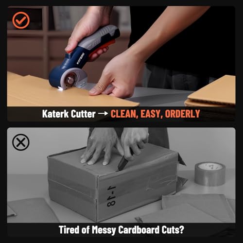 Electric Box Cutter, Katerk Cordless Electric Scissors with Safety Lock & LED Light - image 6