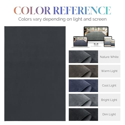 Tapete de área grande 12x15 ft HOMBYS gris miniatura 4