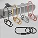 Yebongda Key Chain, Brass Key Rings 2 Pack Screw Lock Key Organizer with 4 Rings Carabiner Keychain Clip for Men and Women (Black)