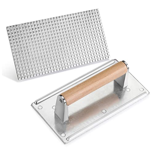 Image of New Star 36411 Commercial Grade Aluminum Steak Weight /Bacon Press, 8.25 by 4.25-Inch | Commercial Grade