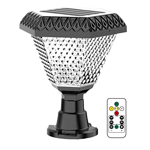 Epyz Solar Gate Pillar Light Outdoor Hexagon Shape with 34 LEDs, 2W Solar Panel, 2000mah Battery, 3 Type of Lights, Application for Fence, Garden, Wall, Outdoor (Hexagon, Multicolor)