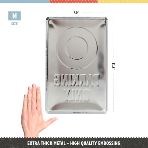 Nostalgic-Art Retro Tin Sign – BMW – Parking Only White – Gift idea for car accessoires fans, Metal Plaque, Vintage design for decoration, 20 x 30 cm